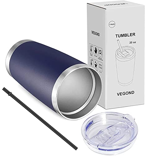 20oz Tumbler with Lid and Straw Stainless Steel Tumbler Cup Vacuum Insulated Double Wall Travel Coffee Mug Powder Coated Coffee Cup