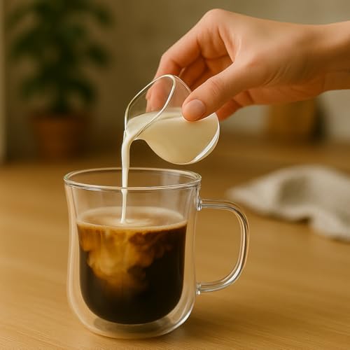 Double Walled Glass Coffee Mugs With Handle (48 Count)