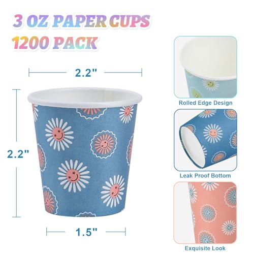 1200 Pack 3 oz Paper Cups (1200 Count)