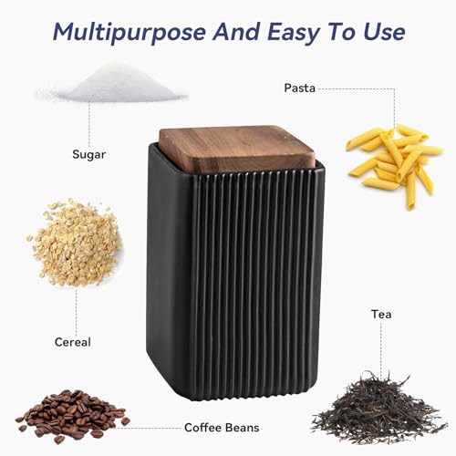 Ceramic Storage Jars Modern Airtight Coffee Canisters With Lid (25.3605 Fl Oz)