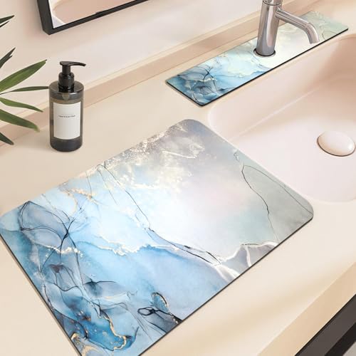 19.5" x 12" Dish Drying Mat & 24" x 5.5" Sink Splash Guard