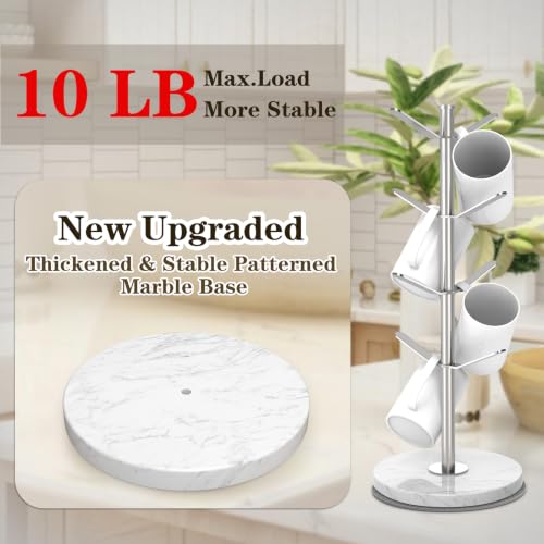 Silver Marble Mug Holder Tree with 2