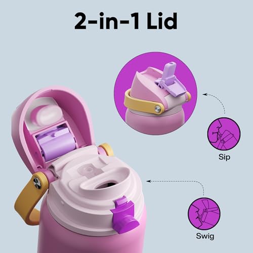 Insulated Water Bottle with Straw