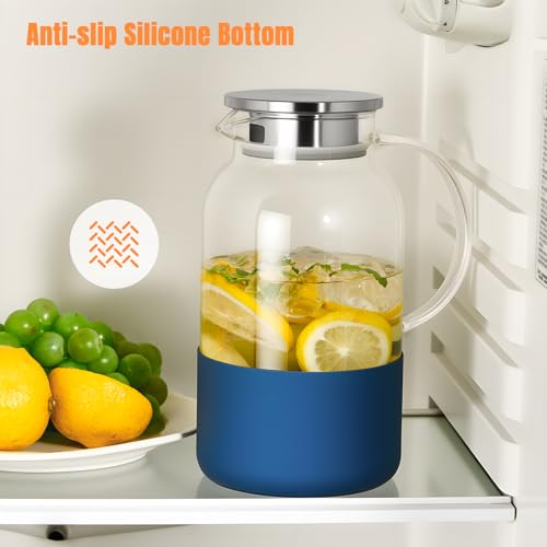 Glass Pitcher with Lid