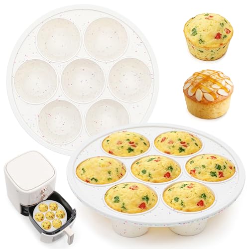 Silicone Air Fryer Muffin Pan with Reinforced Frame (2 Count)