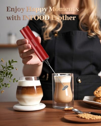 Rechargeable Milk Frother with Cover