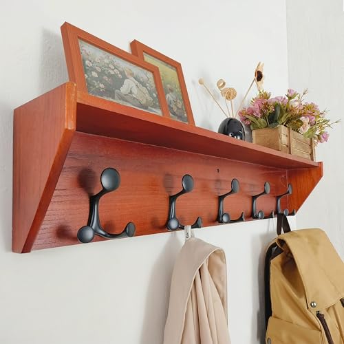 Wall Shelf with Hooks