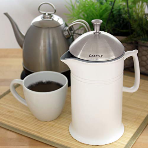 Stoneware French Press with Stainless Steel Plunger and Lid
