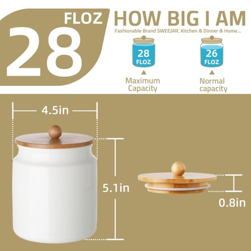 Sweejar Ceramic Kitchen Canisters (28 Fl Oz)