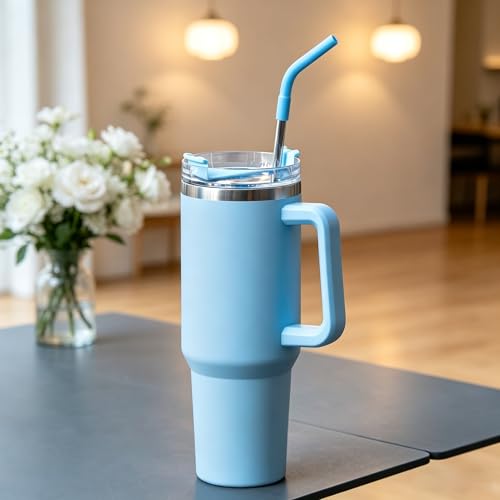 4 Set Silicone Straw Tips with Bottom Tub Compatible with Stanley Yeti (4 Count)