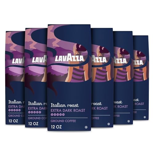 Italian Roast Ground Coffee 6 Bags of 12oz (72 Ounce)