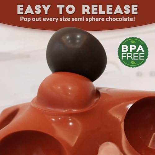 Hemisphere Silicone Molds 4 Size Set for Hot Cocoa Chocolate Bombs Valentines Semi Ball Making Kit Cake Decor Mould