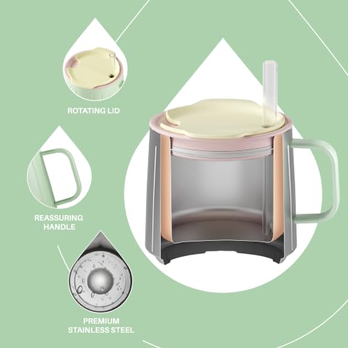 14 oz Insulated Coffee Mug with Lid and Straw