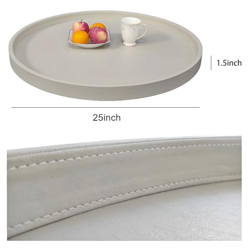 25 Inch Round Ottoman Tray