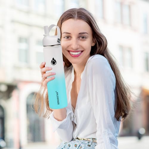 Water Bottle 40oz Double Wall Vacuum Insulated Leak Proof Stainless Steel Sports Water Bottle