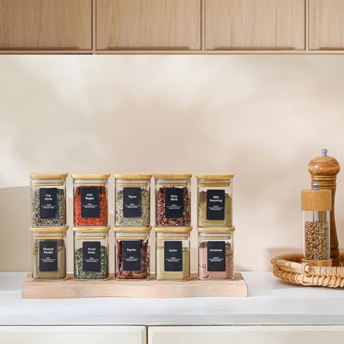 16Pcs 7oz Spice Jars Glass Container with 275 Labels (16 Count)