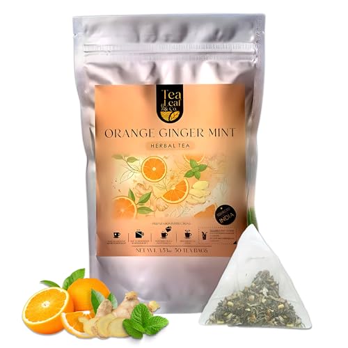 Tealeaf & Co. Orange Ginger Mint Tea Blended with Fresh Herbs and Spices (7.055 Ounce)