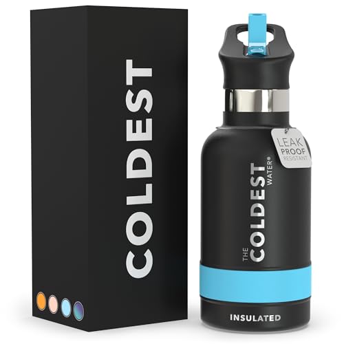 Coldest Insulated Water Bottle with Straw Lid