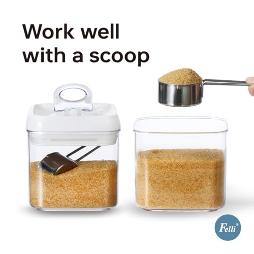 Flip Tite Food Storage Container 5" LARGE Size Airtight Lid Lock Top (3 Count)