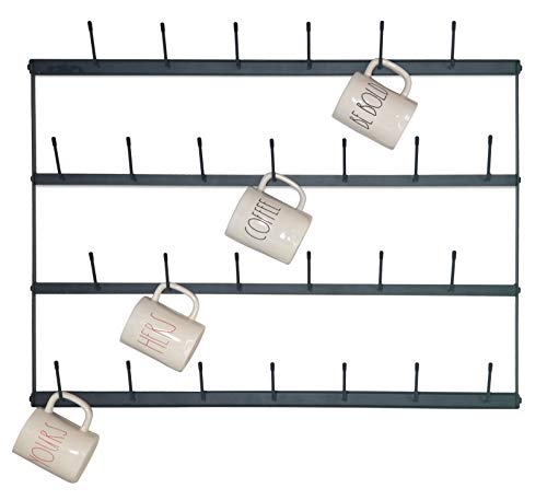 Mug Rack with Sturdy Steel Frame