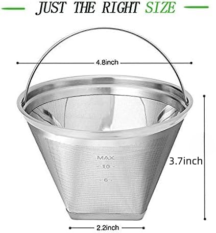 Coffee Filter 4 Cone Coffee Filter Reusable fit for Cuisenart Ninja Hamilton Beach Brewer