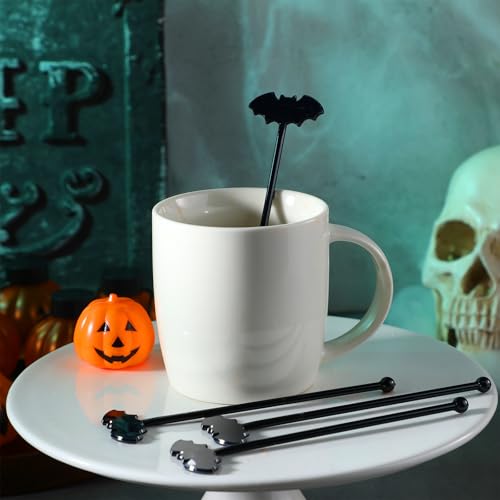 30 Pcs Halloween Swizzle Sticks Bat Fall Drink Stirrers