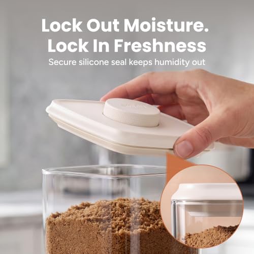 Glass Airtight Food Storage Containers with Pop Lids (5 Count)