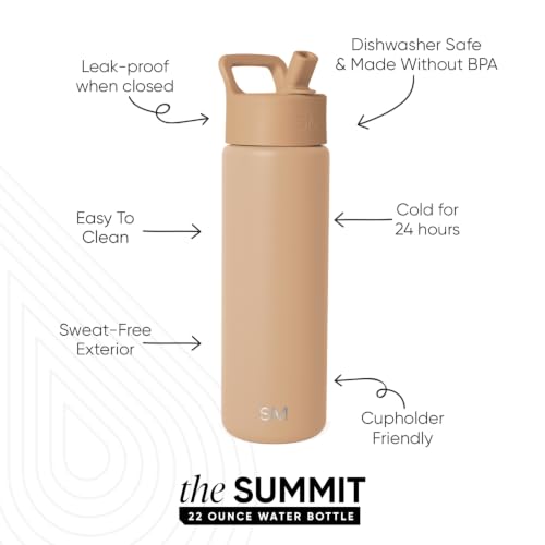Insulated Water Bottle with Straw