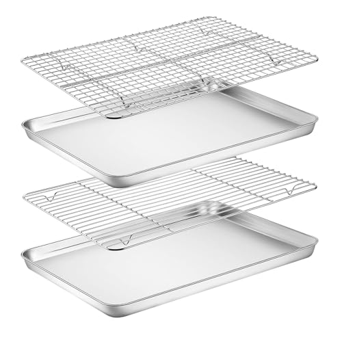 Baking Sheet with Cooling Rack Set of 4