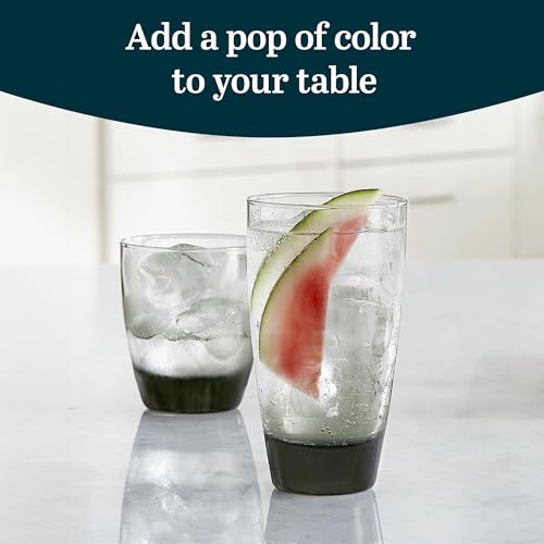 Classic Tumbler & Rocks Drinking Glasses Set of 16 (16 Count)