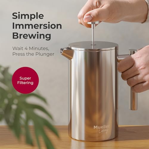 Living French Press Coffee Maker 34oz
