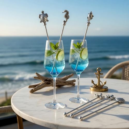 6 Pieces 7.5'' Metal Stir Sticks (6 Count)
