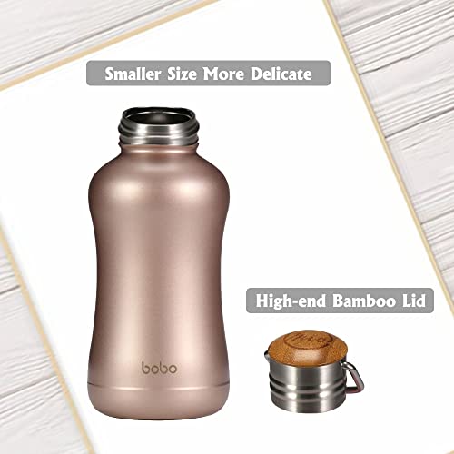 Mini Insulated Water Bottle With Bamboo Lid