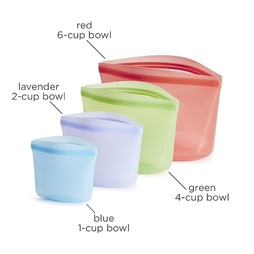 Premium Reusable Silicone Food Storage Bags (4 Count)