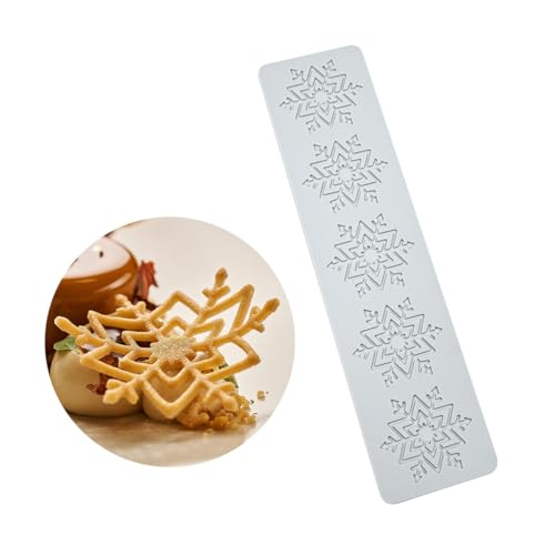 Silicone Mold 3D Hollow Out Lace Mold 3D Cake Christmas Snowflakes Silicone Mould Fondant Chocolate Stencil Border Bakeware Cake Decorating
