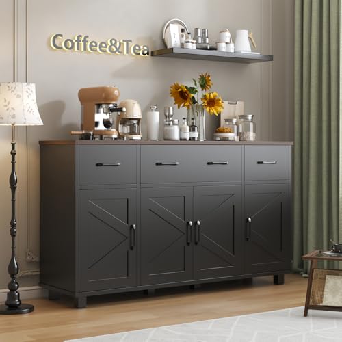 55" Sideboard Buffet Cabinet with Storage