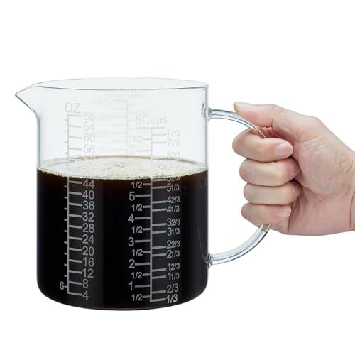 Borosilicate Glass Measuring Cup with Insulated Handle