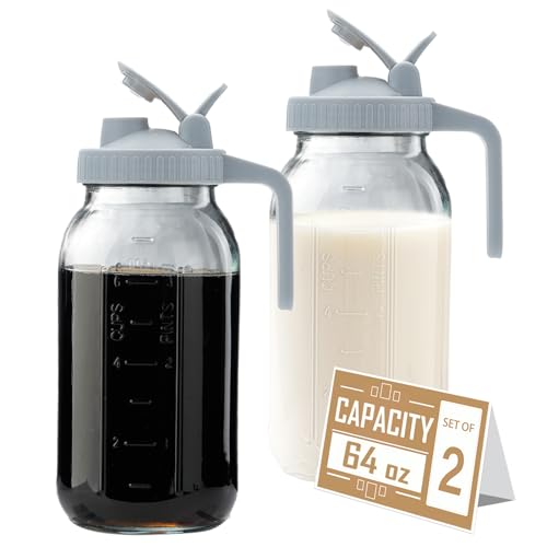 64oz Glass Pitcher with Lid (2 Count)
