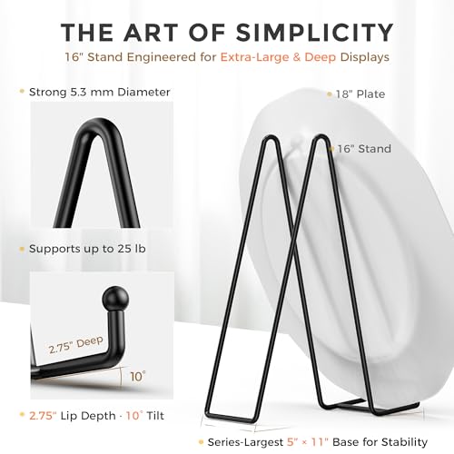 16 Inch Heavy Duty Plate Stand (2 Count)