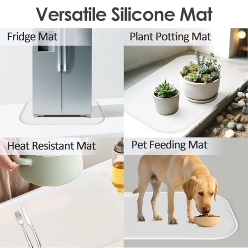 Silicone Coffee Maker Mat with Lip for Countertops