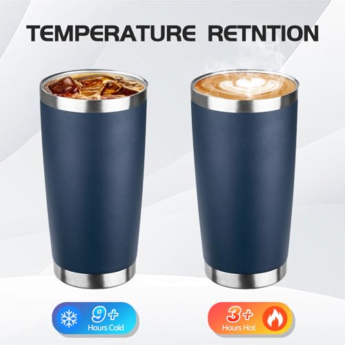 8 Pack 20oz Stainless Steel Travel Coffee Tumbler