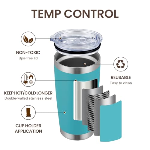 20oz Tumbler 12 Pack Double Wall Vacuum Insulated Travel Mug Bulk (7 Count)