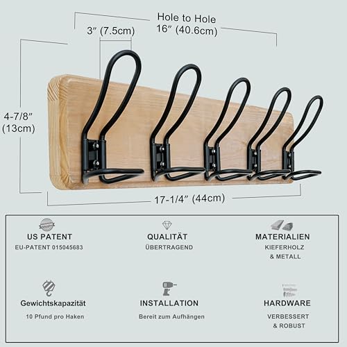 Coat Rack Wall Mounted (2 Count)