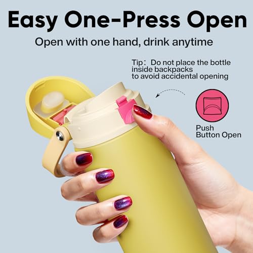 Insulated Water Bottle with Straw