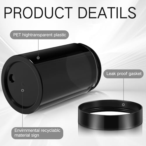 4 Pcs Plastic Jars Wide Mouth with Lids (4 Count)