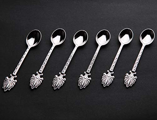 Decorative Zamac Tea Spoons Set (6 Count)