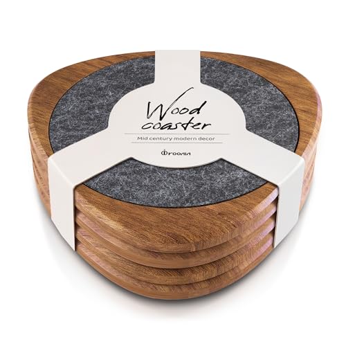 Mid Century Modern Decor Coasters Set of 4