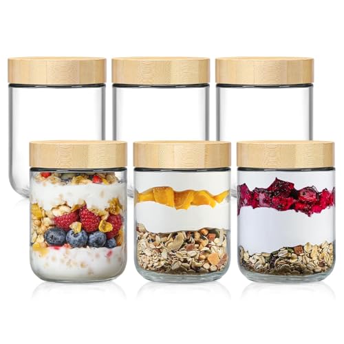 6 pack 16oz Glass jars with Airtight Lids