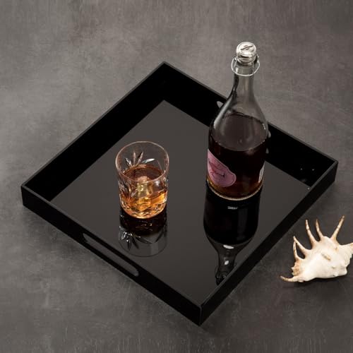 Glossy Black Acrylic Serving Tray