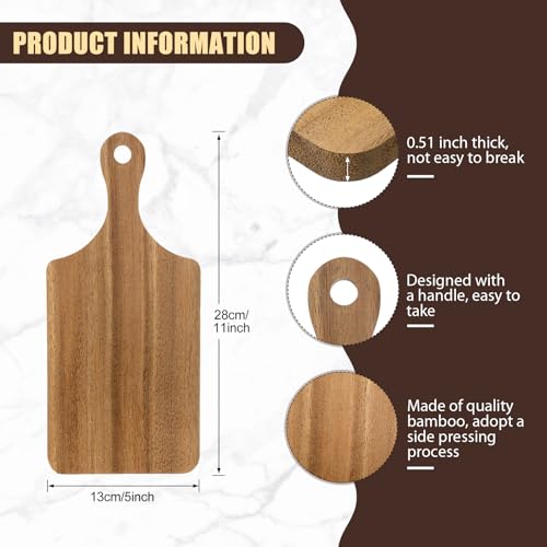 6 Pcs Thick Wood Cutting Boards Bulk for Chopping Serving (6 Count)